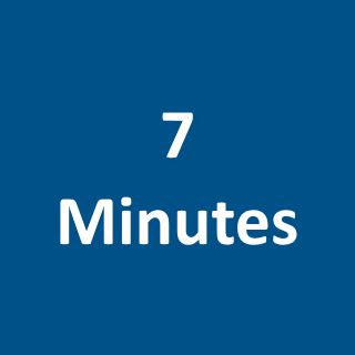 7 minutes average taxi arrival time